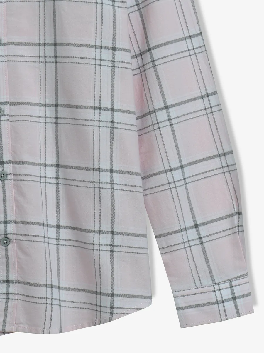 FRIO light pink checks cotton shirt