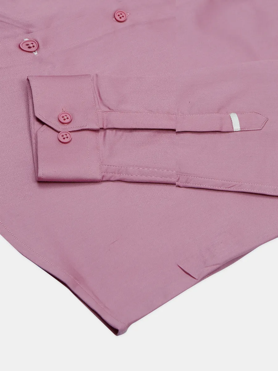 Frio pink plain cotton shirt