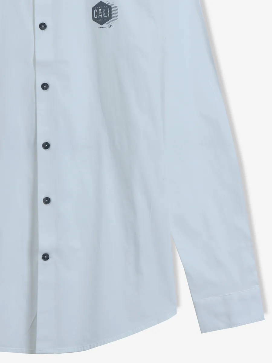 FRIO plain white cotton shirt