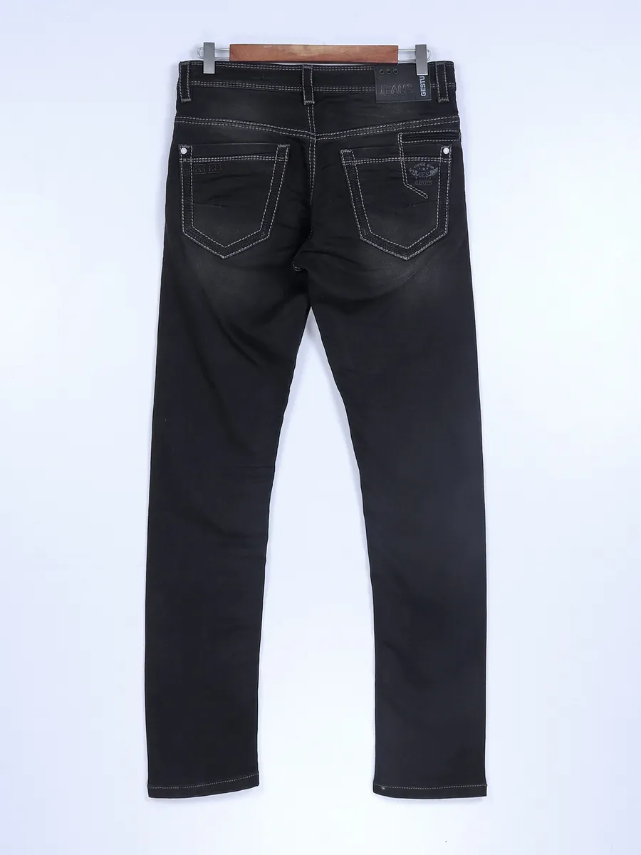 Gesture black washed slim fit jeans