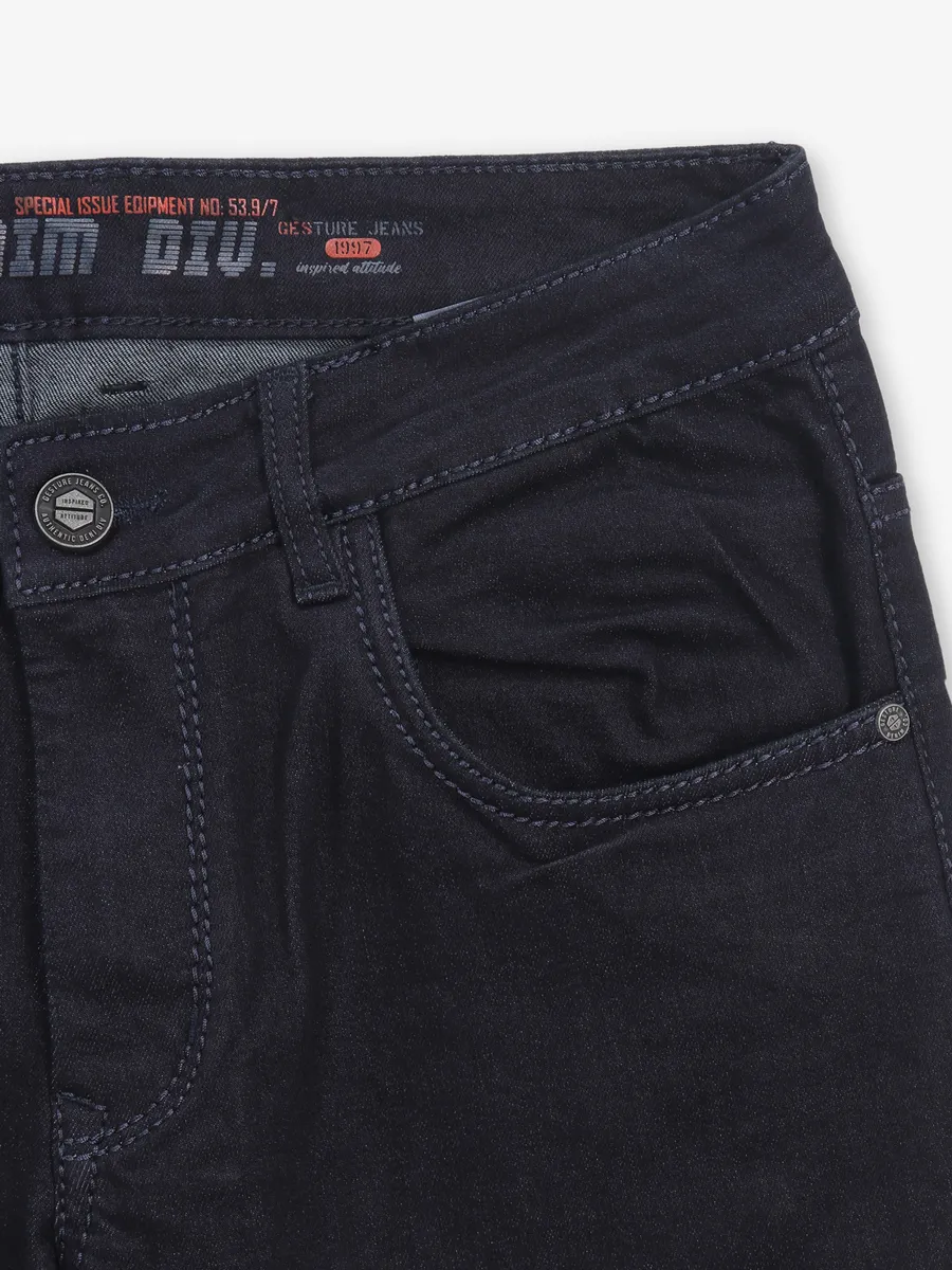 GESTURE solid blue denim jeans