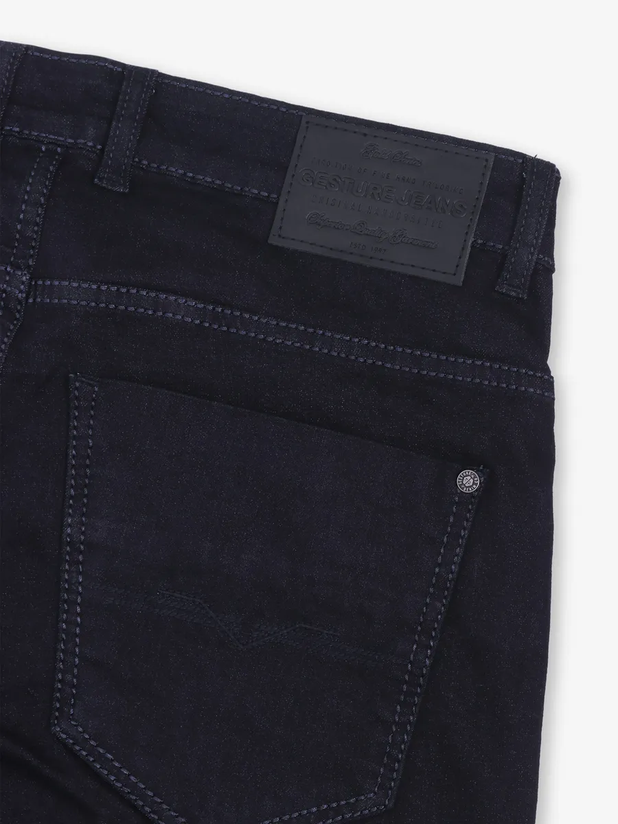 GESTURE solid blue denim jeans