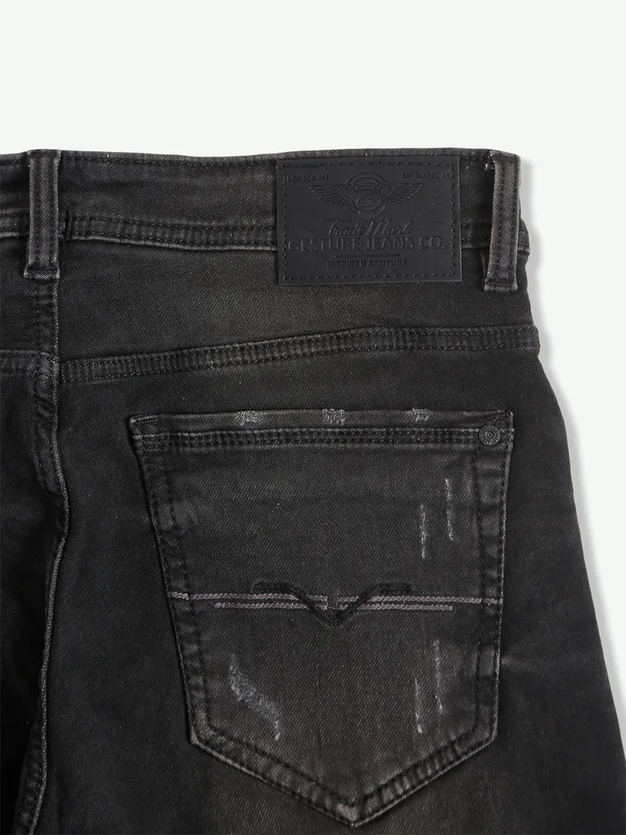 Gesture washed jeans in black