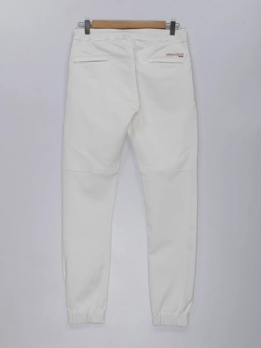 Gesture white cotton jogger jeans