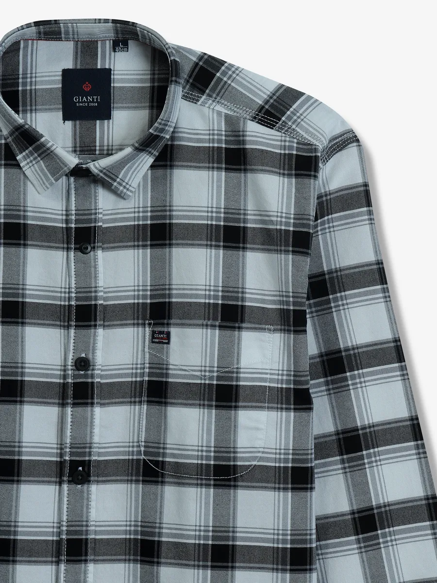 GIANTI grey checks casual shirt