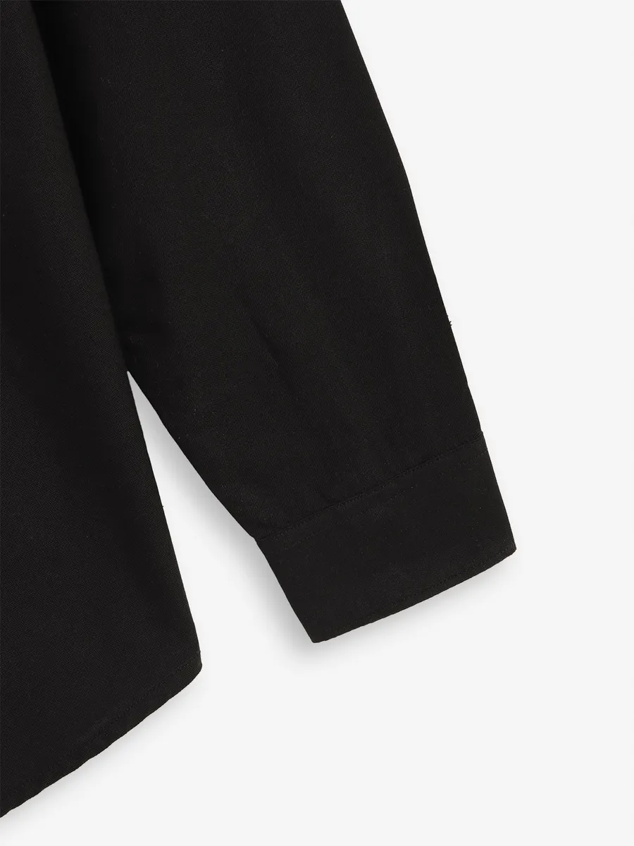 GIANTI plain black cotton shirt
