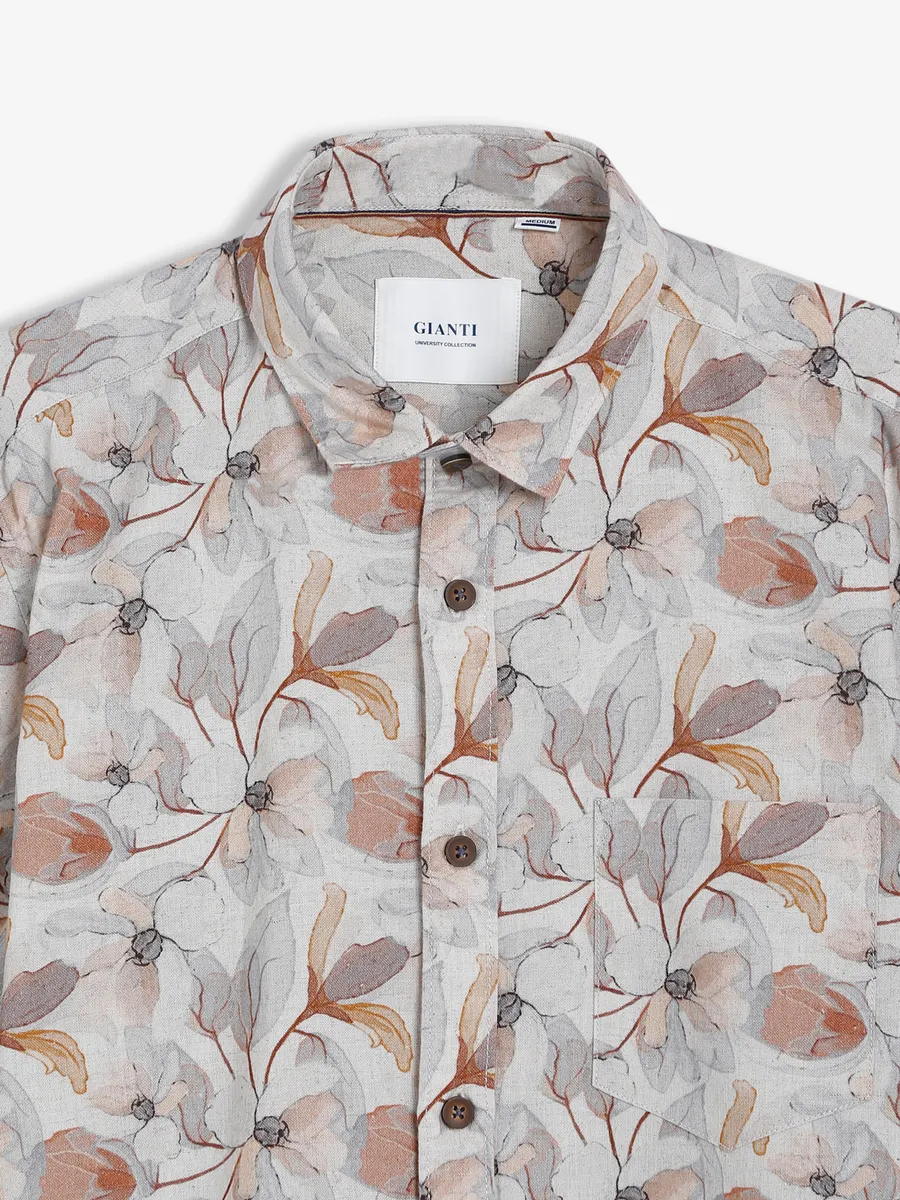 Gianti printed beige cotton shirt