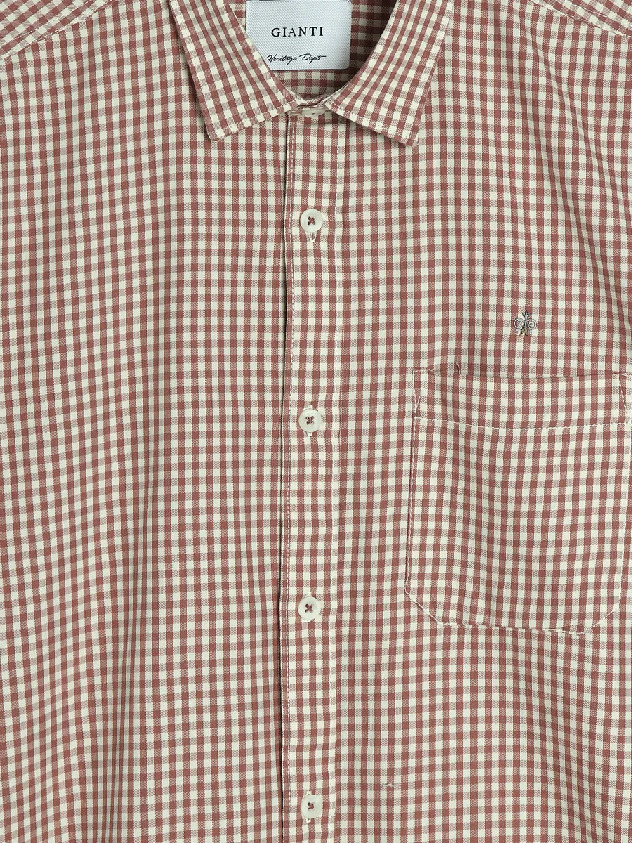 GIANTI red checks cotton shirt