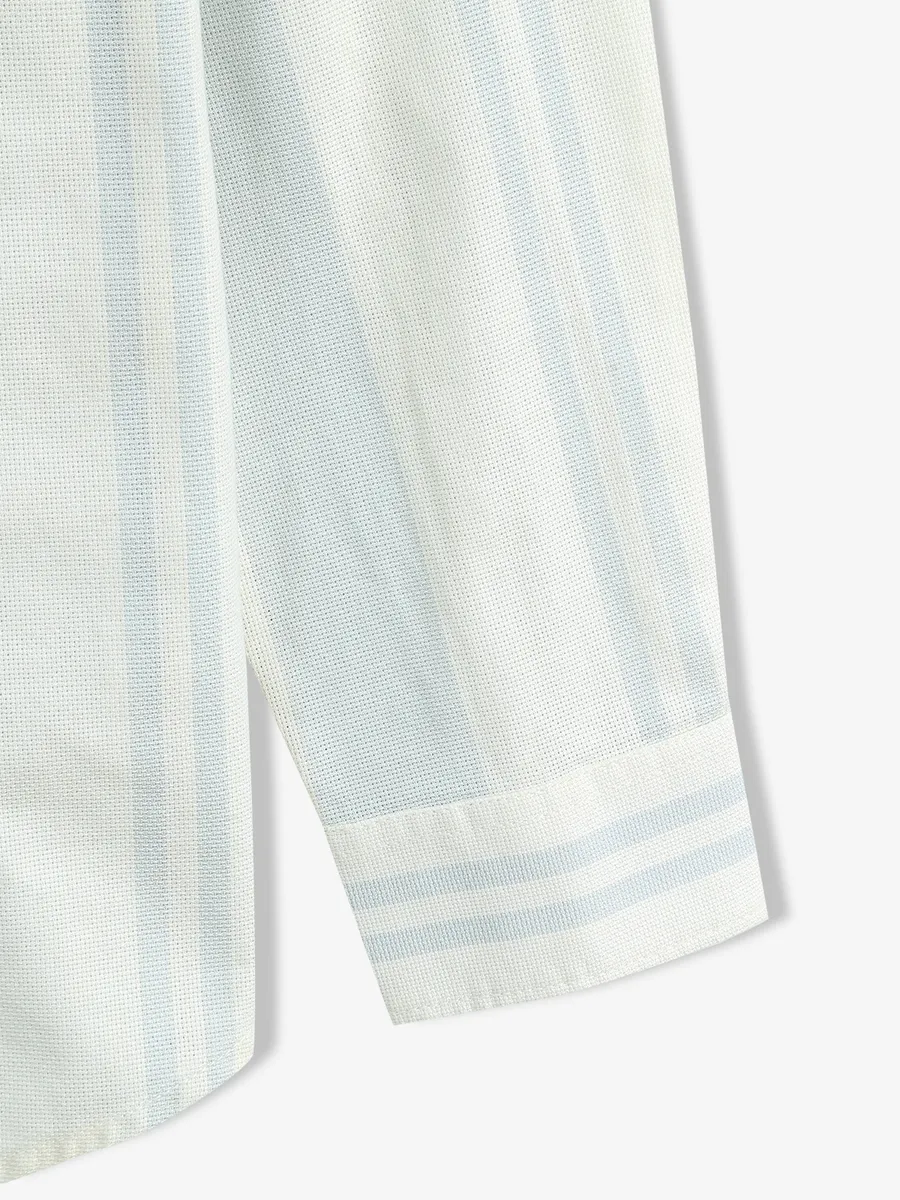 GIANTI stripe cream cotton shirt