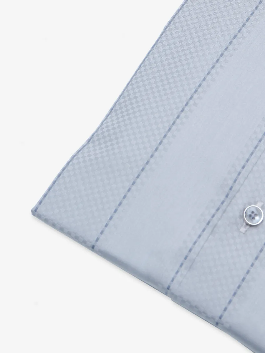 Ginneti cotton grey stripe shirt