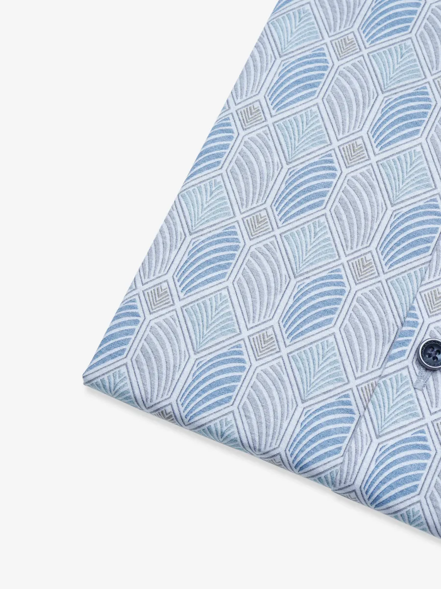 Ginneti light blue printed shirt