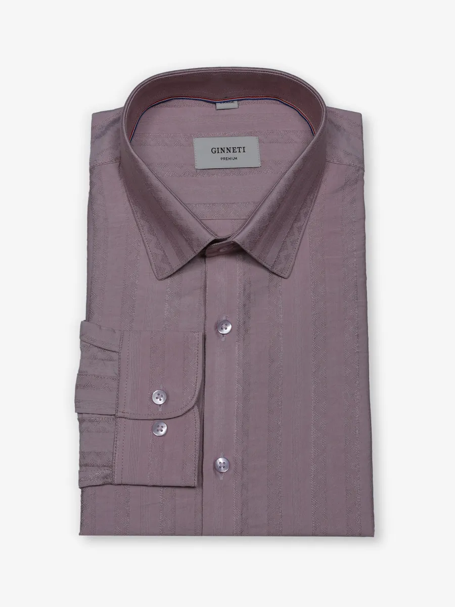 GINNETI onion pink printed cotton shirt