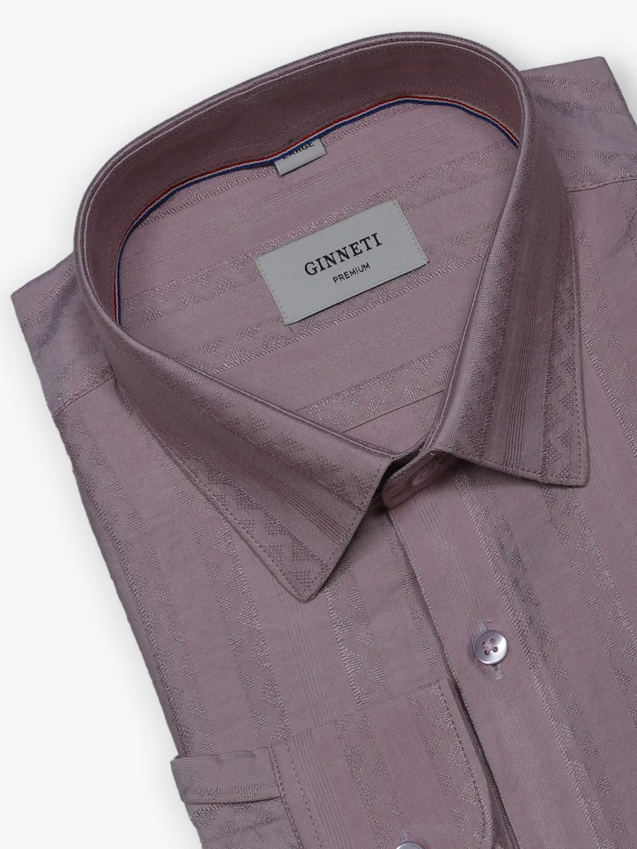 GINNETI onion pink printed cotton shirt