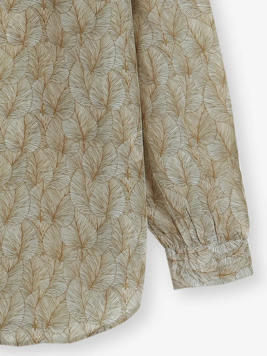 GLOBAL REPUBLIC beige printed shirt