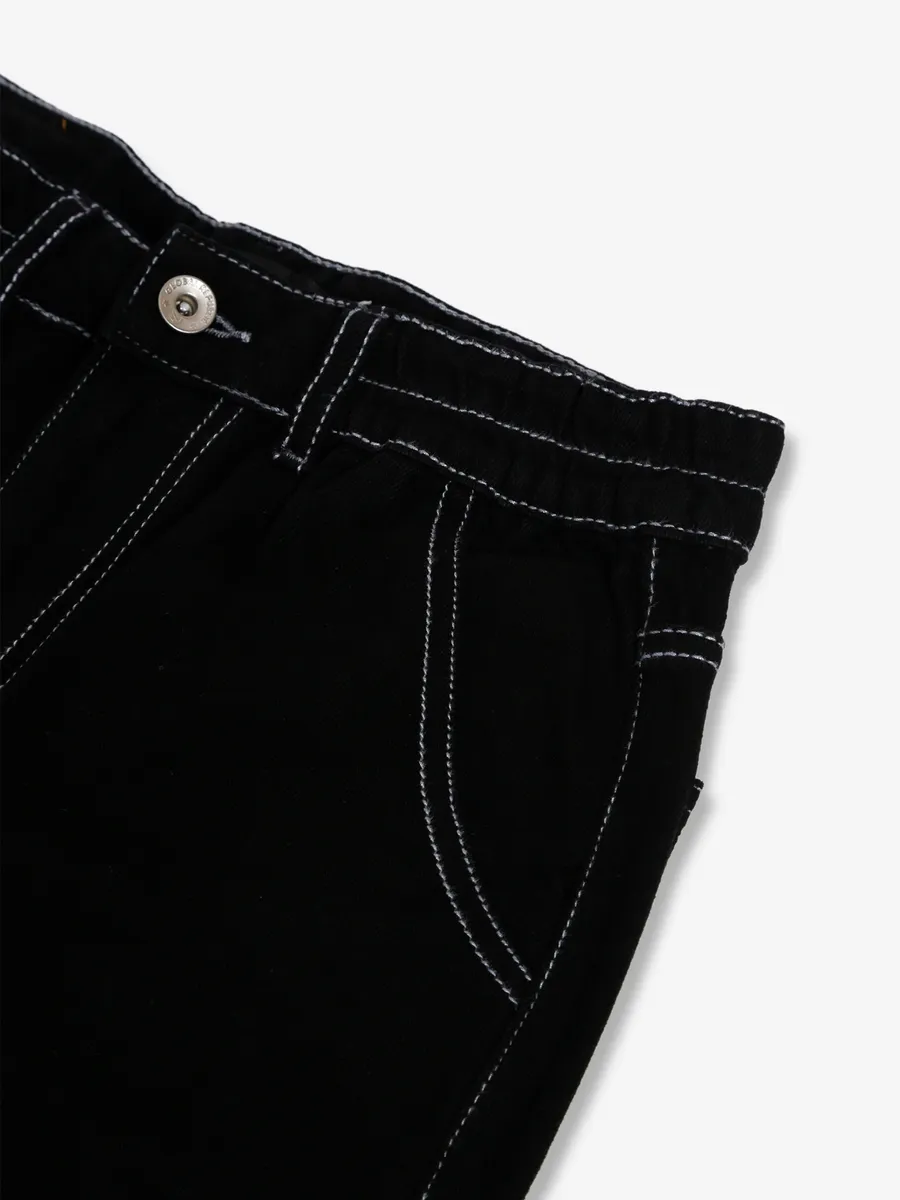 Global Republic black straight jeans