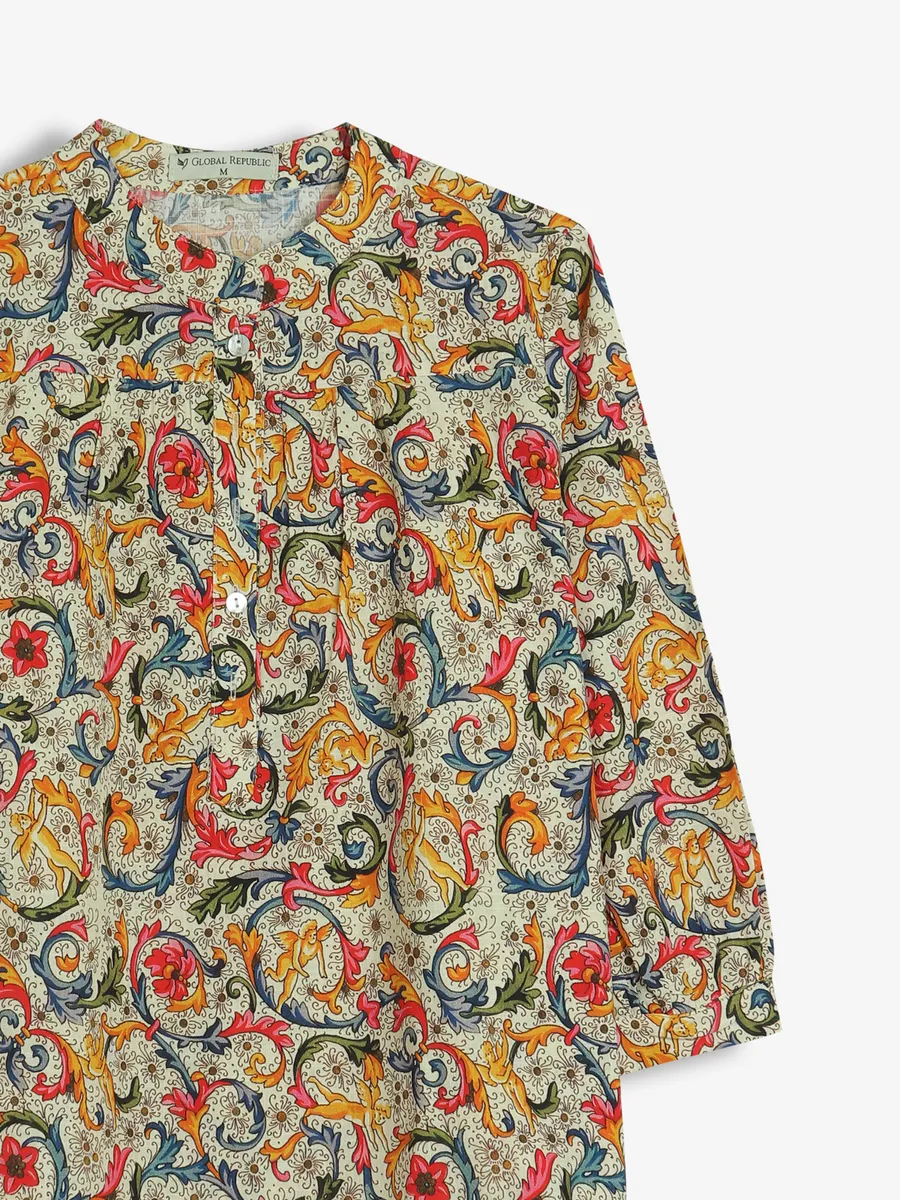 GLOBAL REPUBLIC multi color printed top