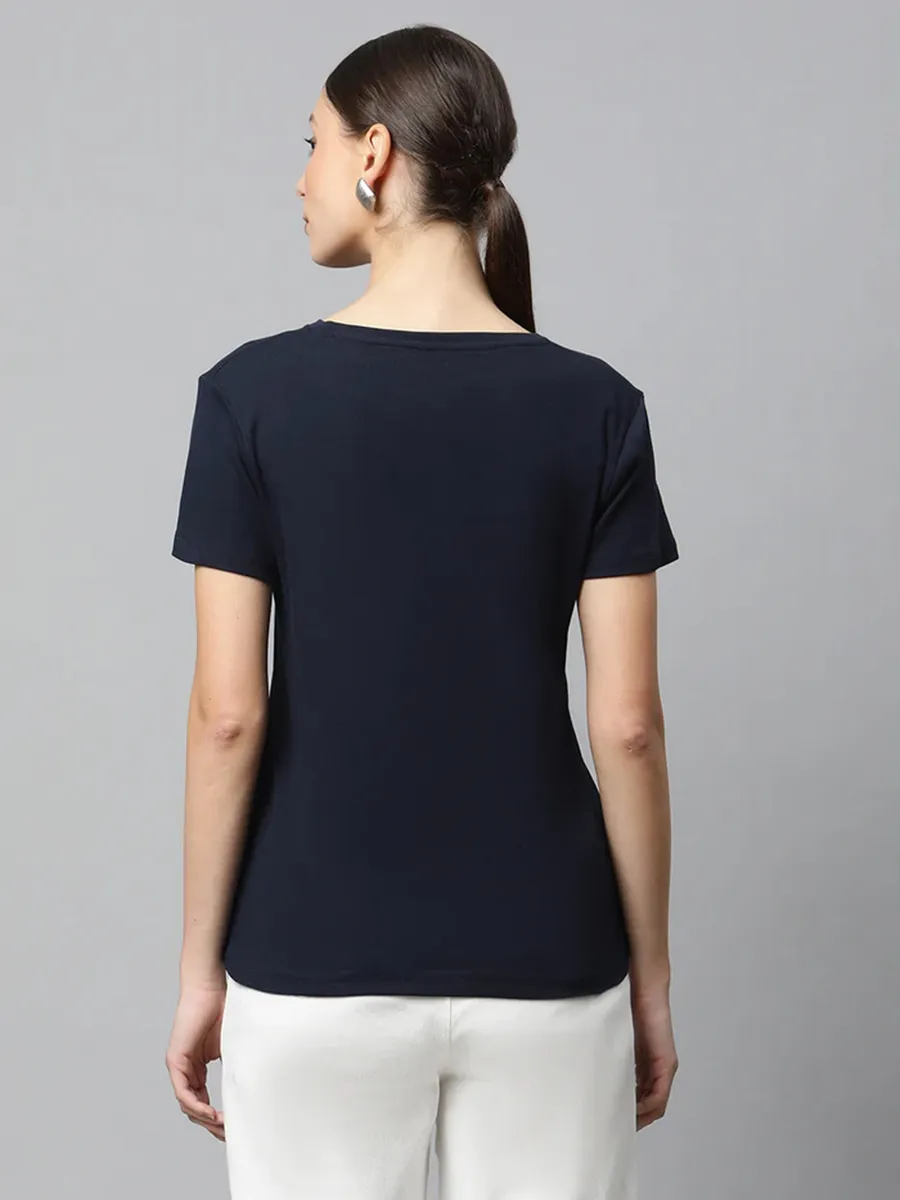 Global Republic navy printed t shirt