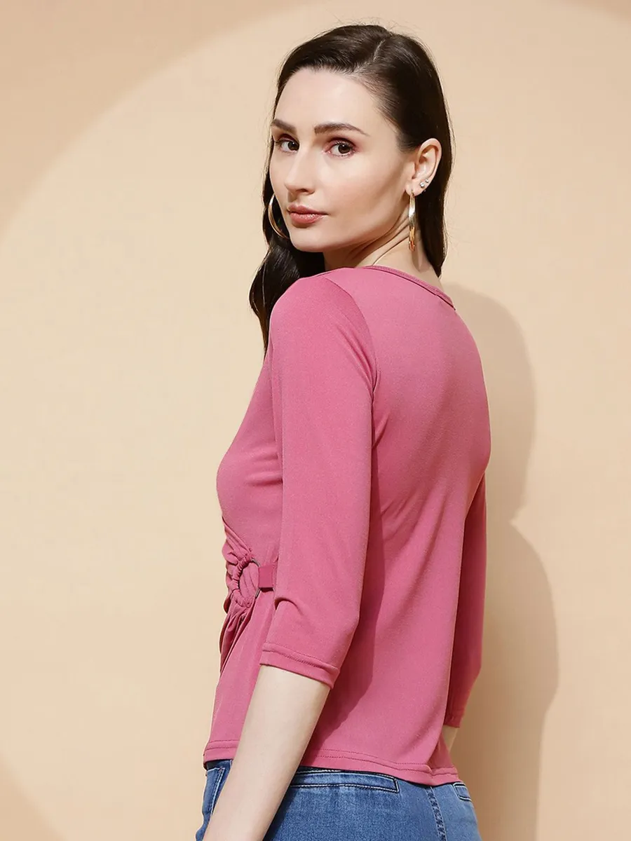 GLOBAL REPUBLIC pink plain top