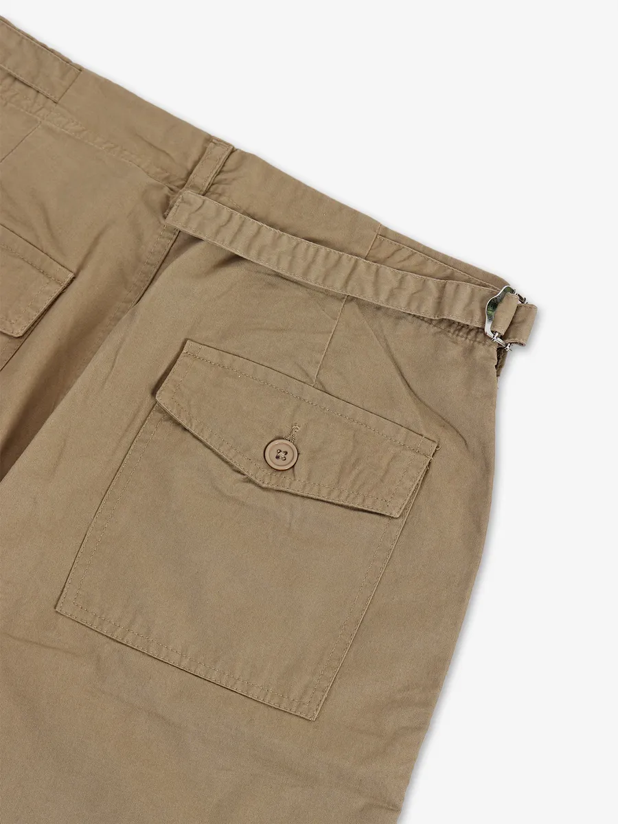 GLOBAL REPUBLIC solid khaki cargo jeans