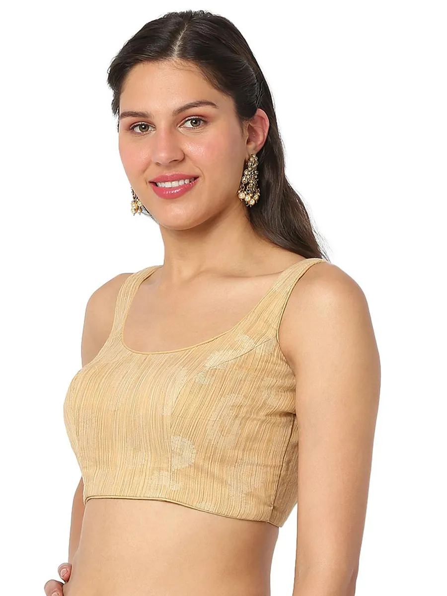 Gold cotton sleeveless blouse