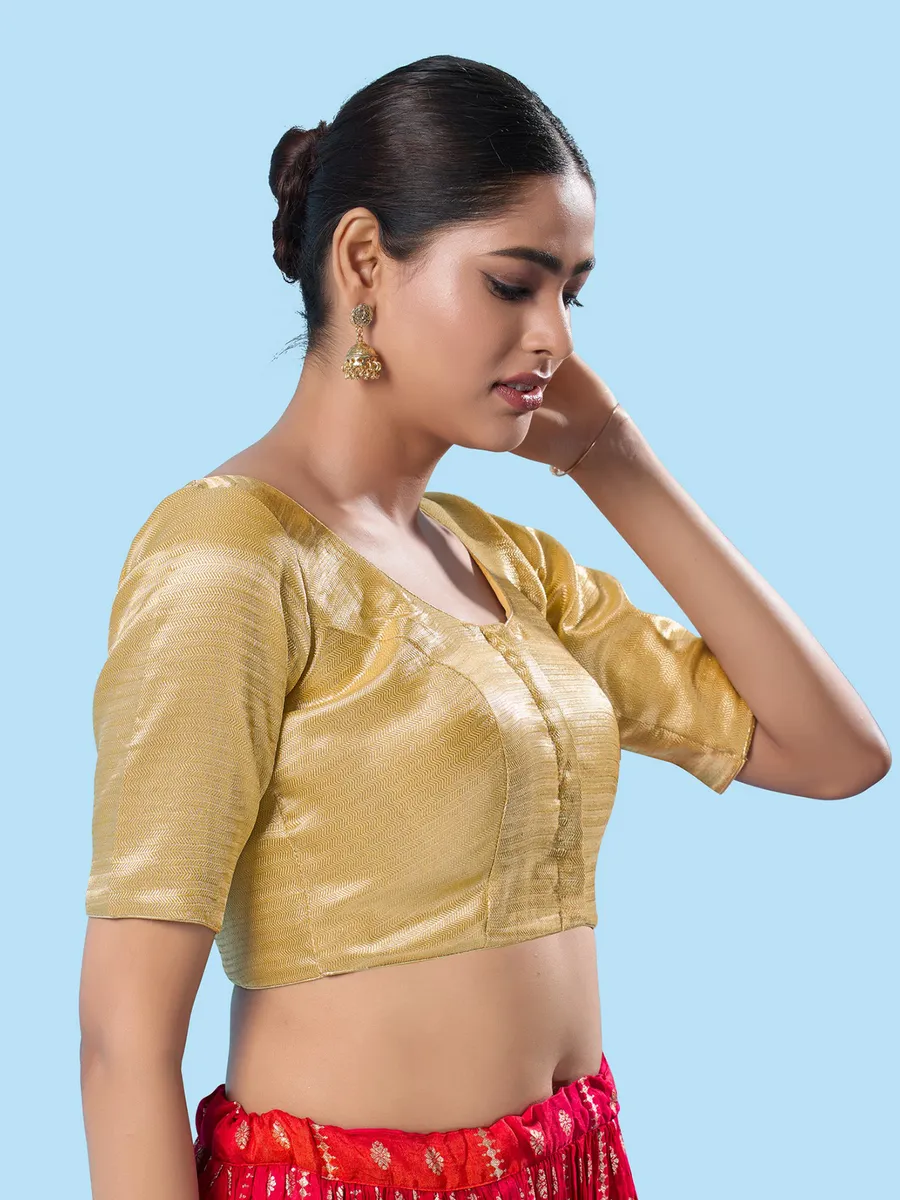 Gold shimmer ready-made blouse