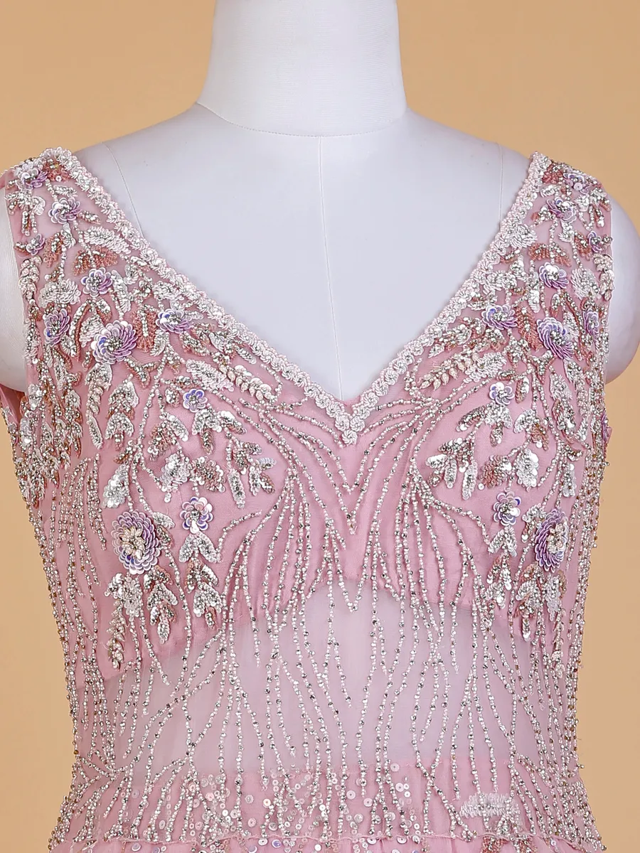 Gorgeous baby pink floor length gown