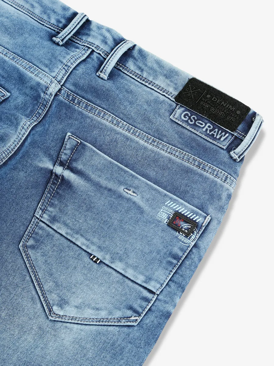 GS78 blue washed casual jeans