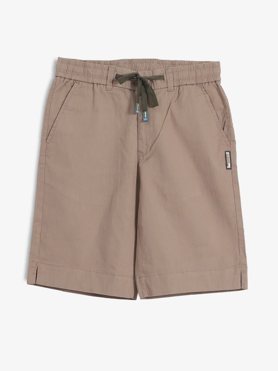 GS78  cotton shorts in beige solid