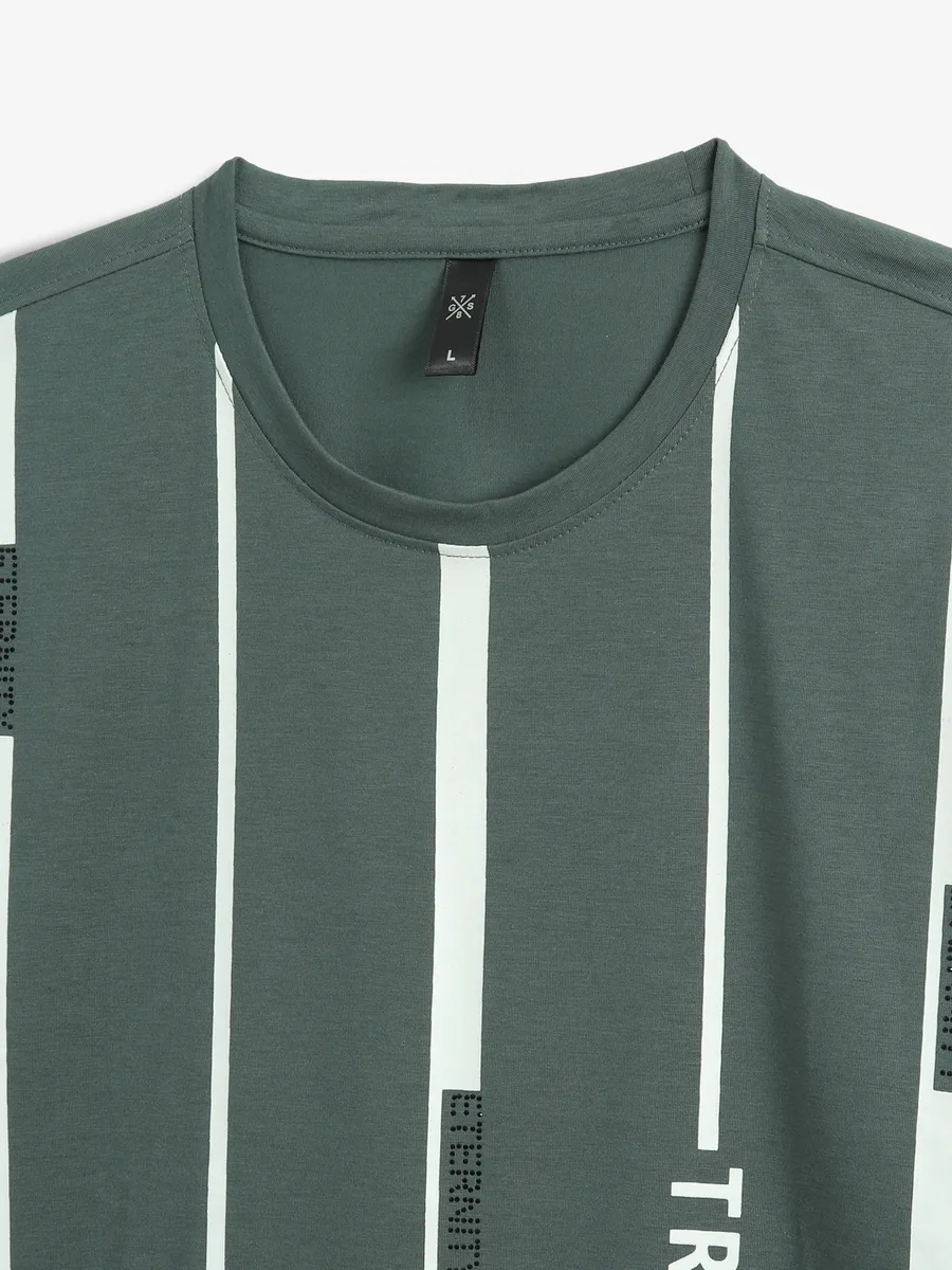GS78 dark grey stripe cotton t-shirt