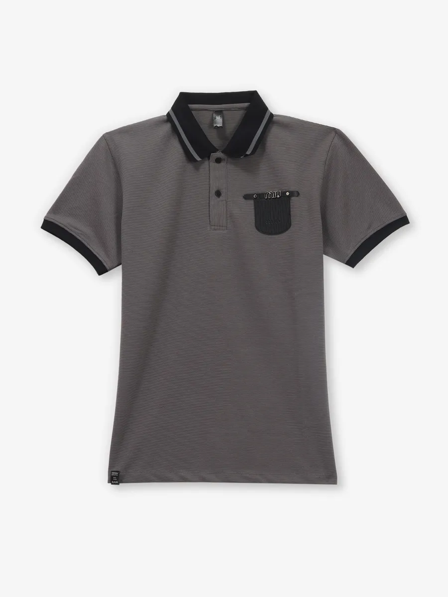 GS78 grey stripe cotton t-shirt