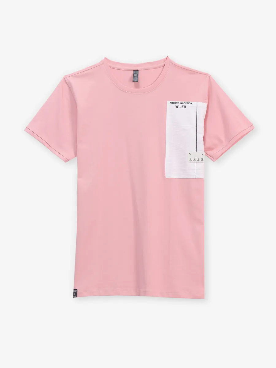 GS78 pink cotton printed t-shirt