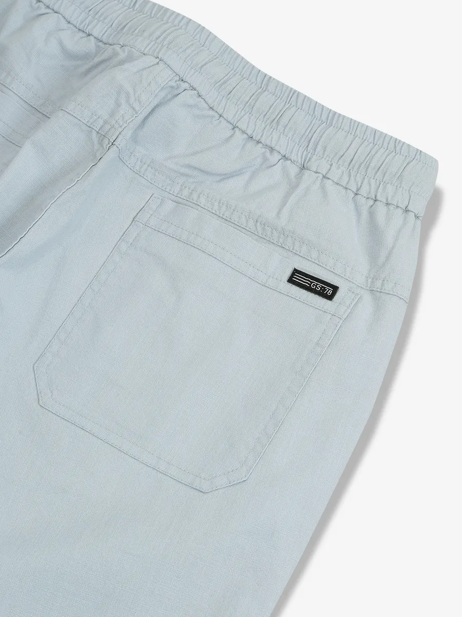 GS78 sky blue solid track pant