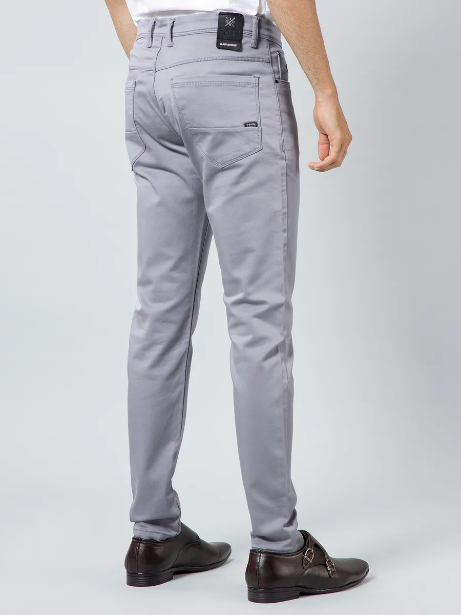 GS78 solid grey color trouser