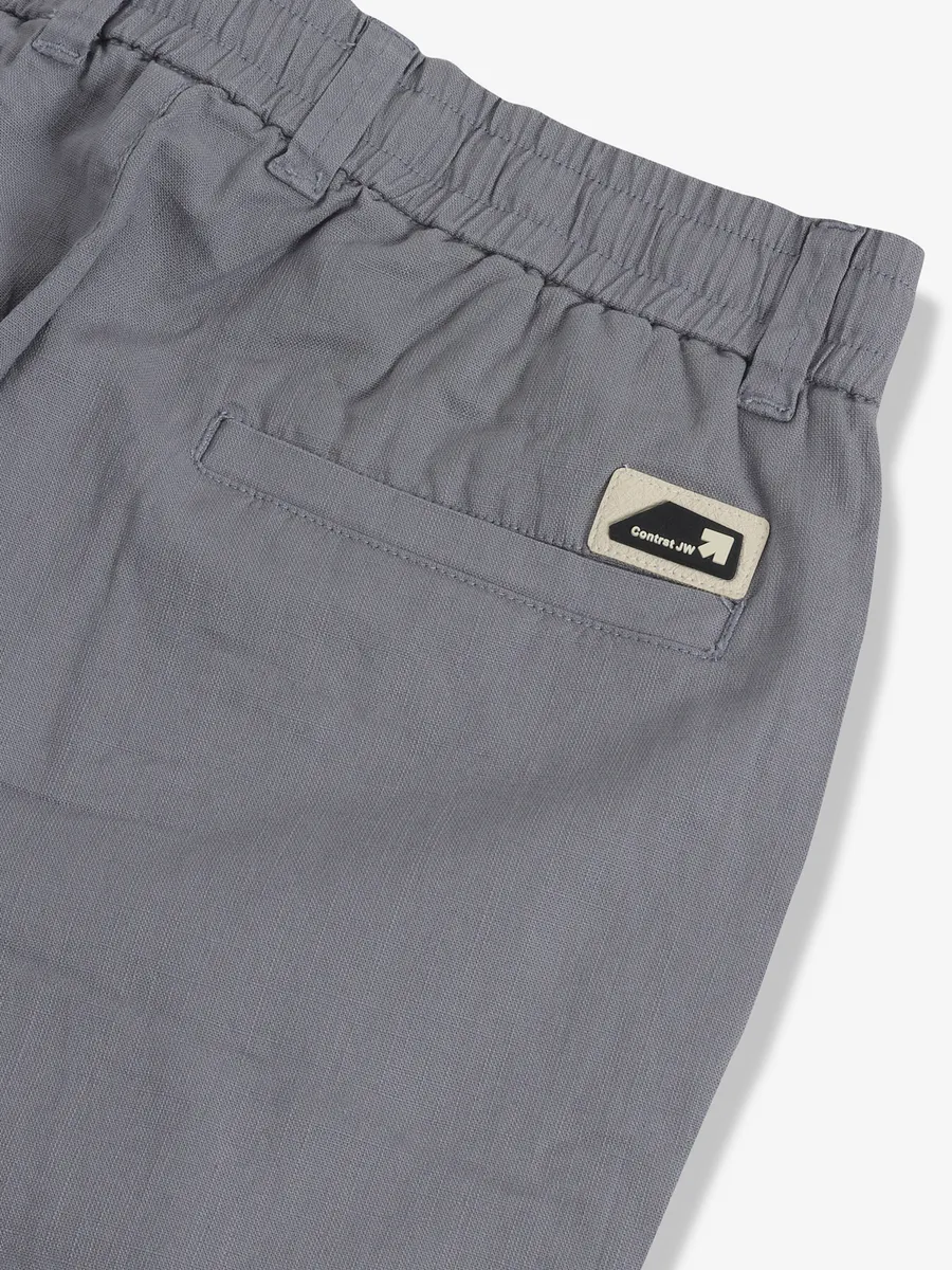 GS78 solid grey cotton track pant