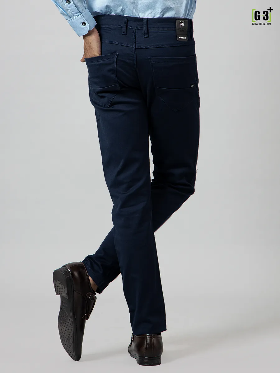 GS78 solid navy denim jeans for mens