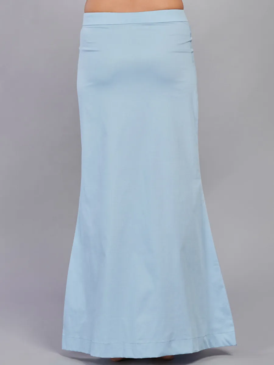 Ice blue lycra cotton saree shapewear