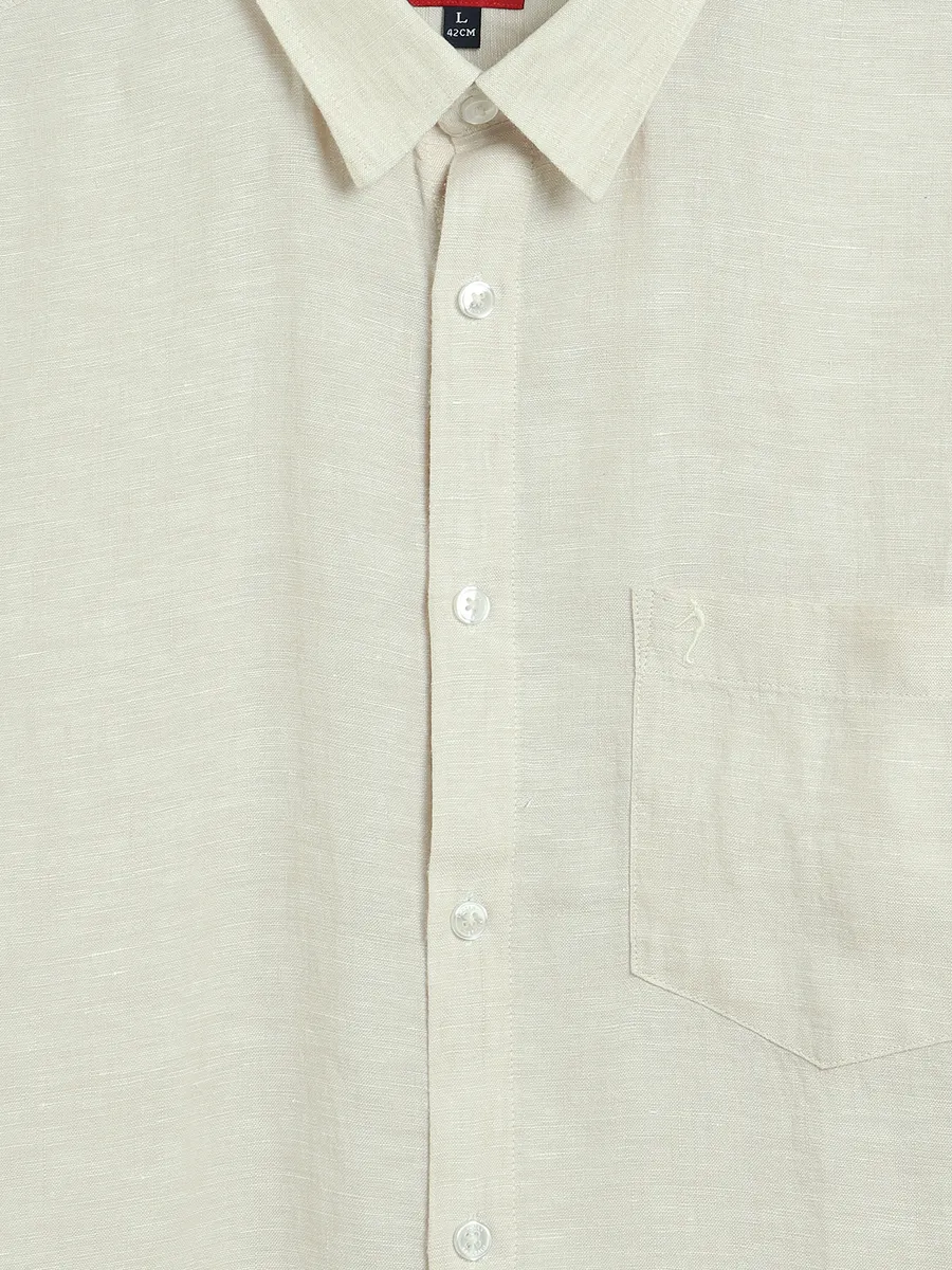 INDIAN TERRAIN beige plain shirt