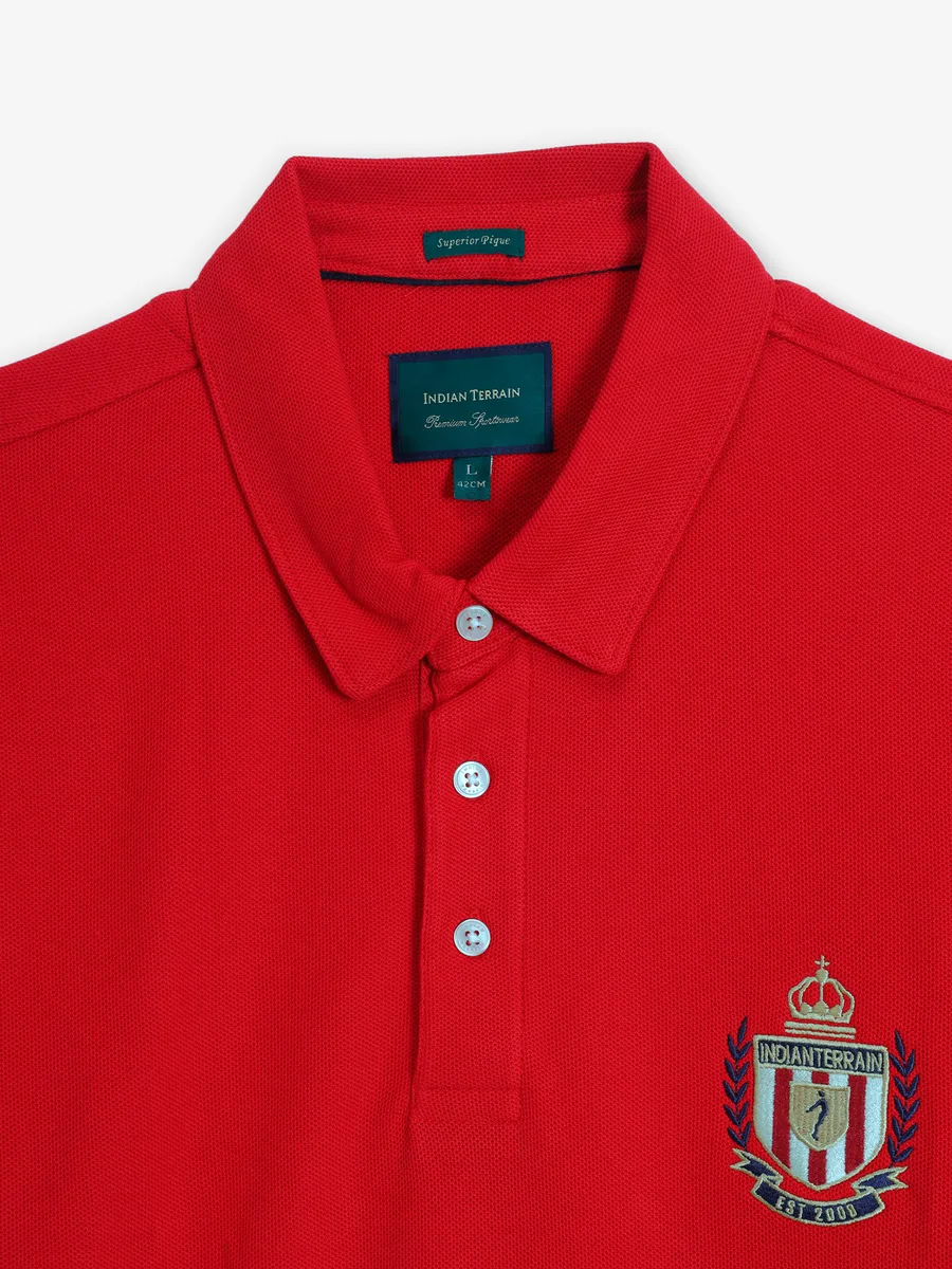 INDIAN TERRAIN bright red cotton t-shirt