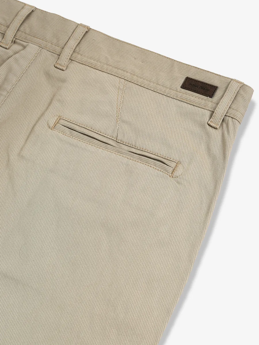 INDIAN TERRAIN cotton khaki solid trouser