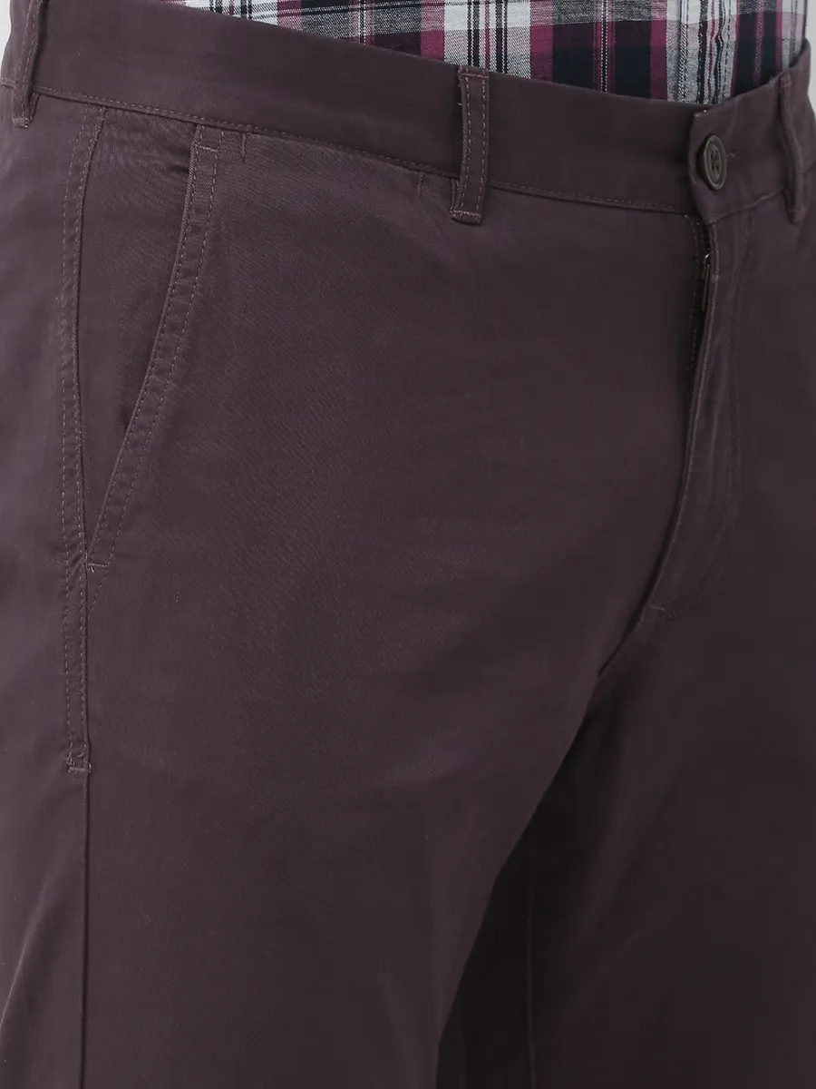 Indian Terrain maroon color solid trouser