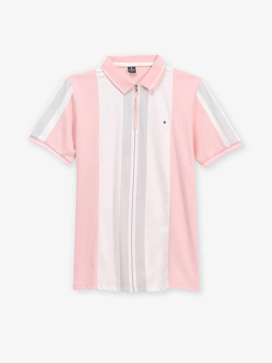INSTINTO pink color block cotton t-shirt