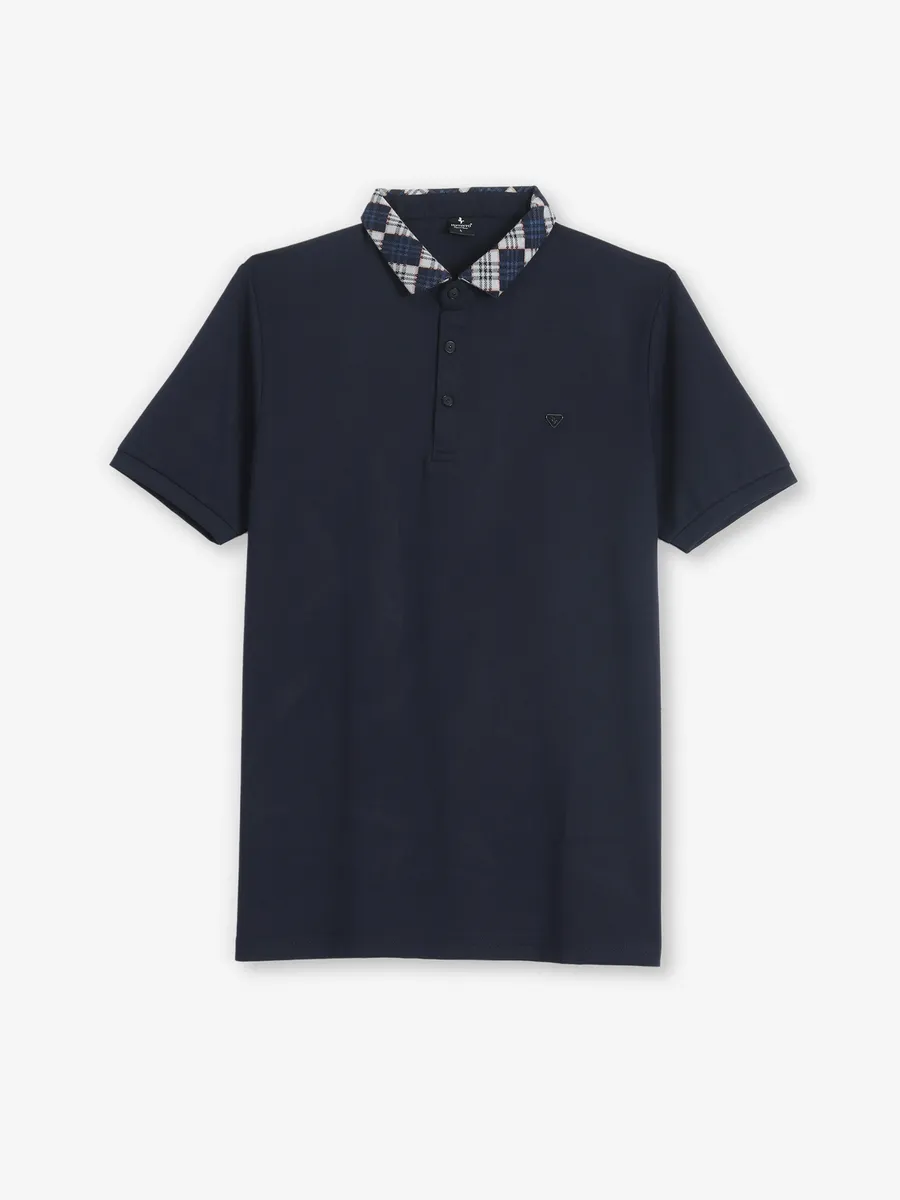 INSTINTO plain navy cotton t-shirt