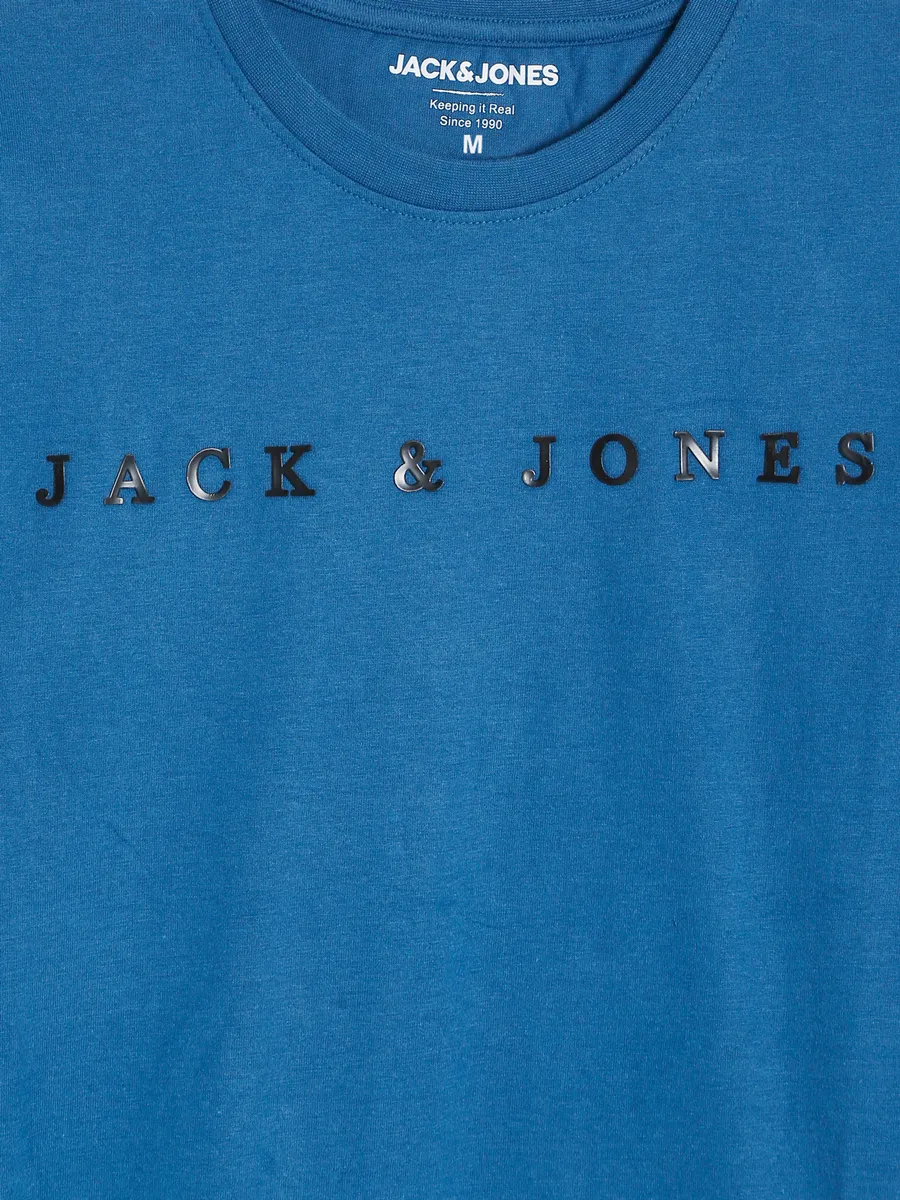 JACK&JONES blue cotton t shirt