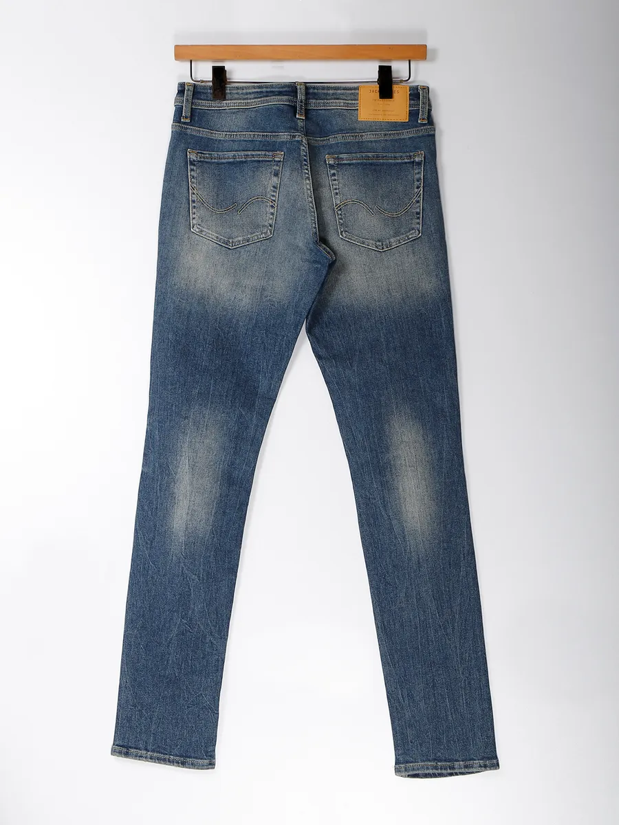 Jack&Jones blue washed and ripped jeans