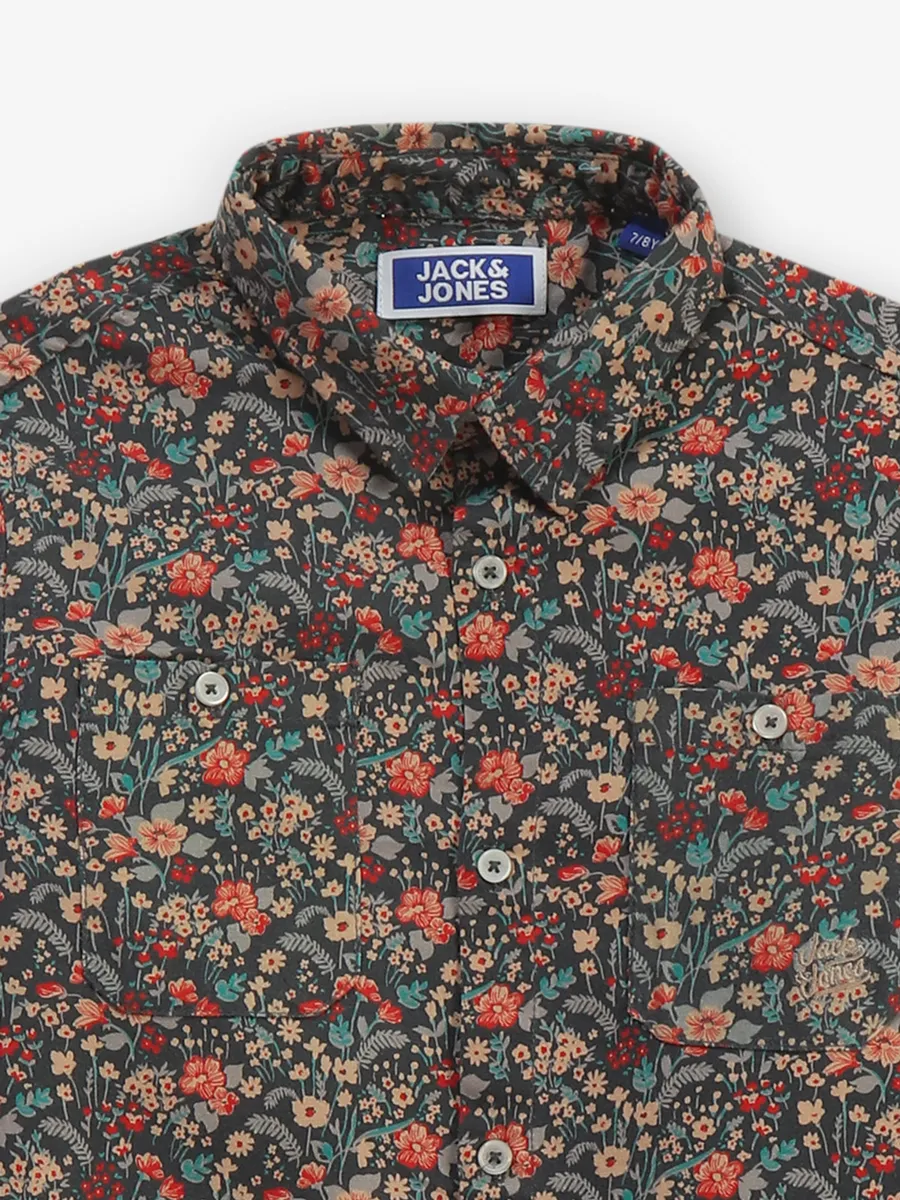 JACK&JONES dark grey cotton shirt