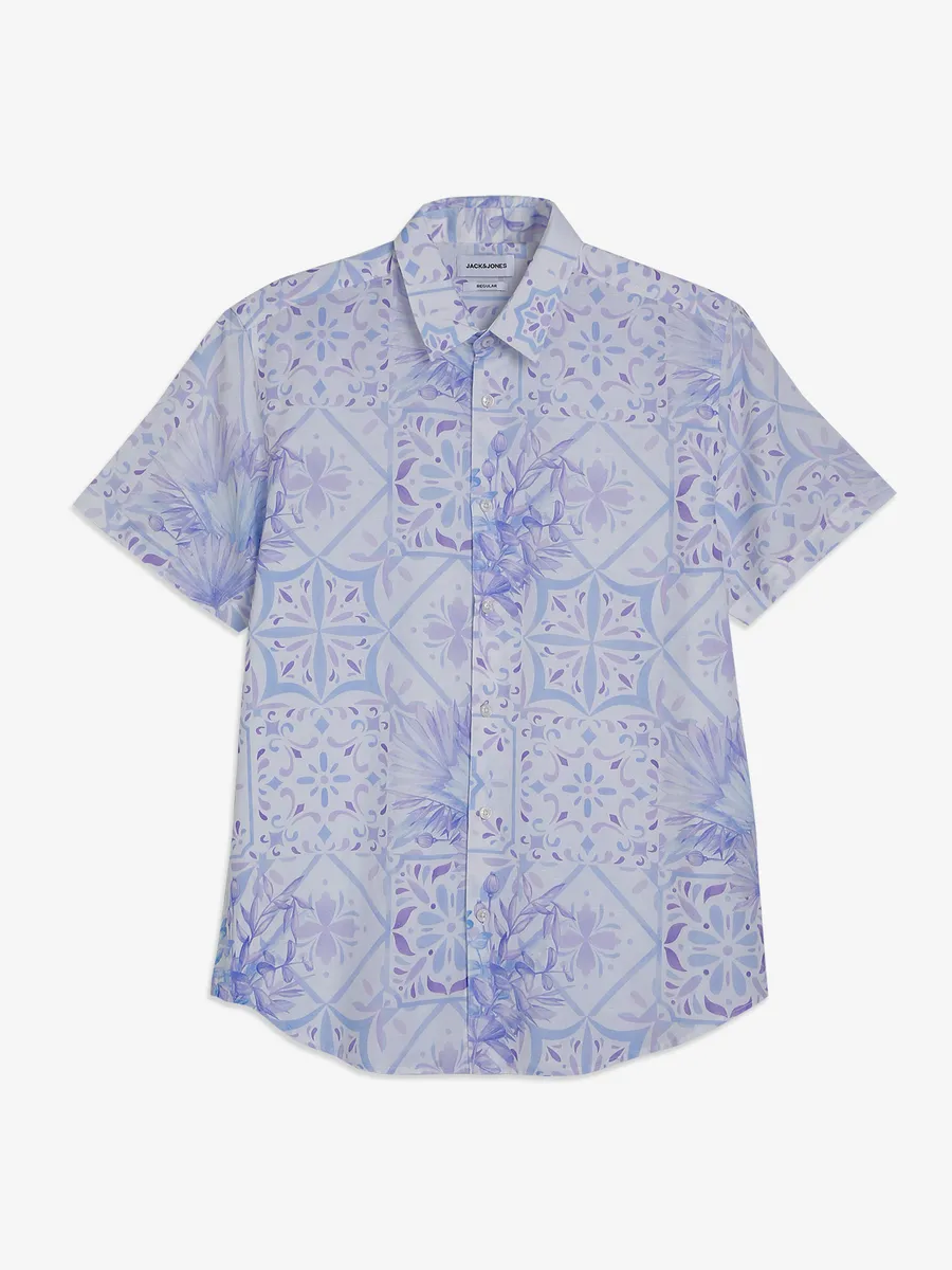 JACK&JONES light purple printed shirt