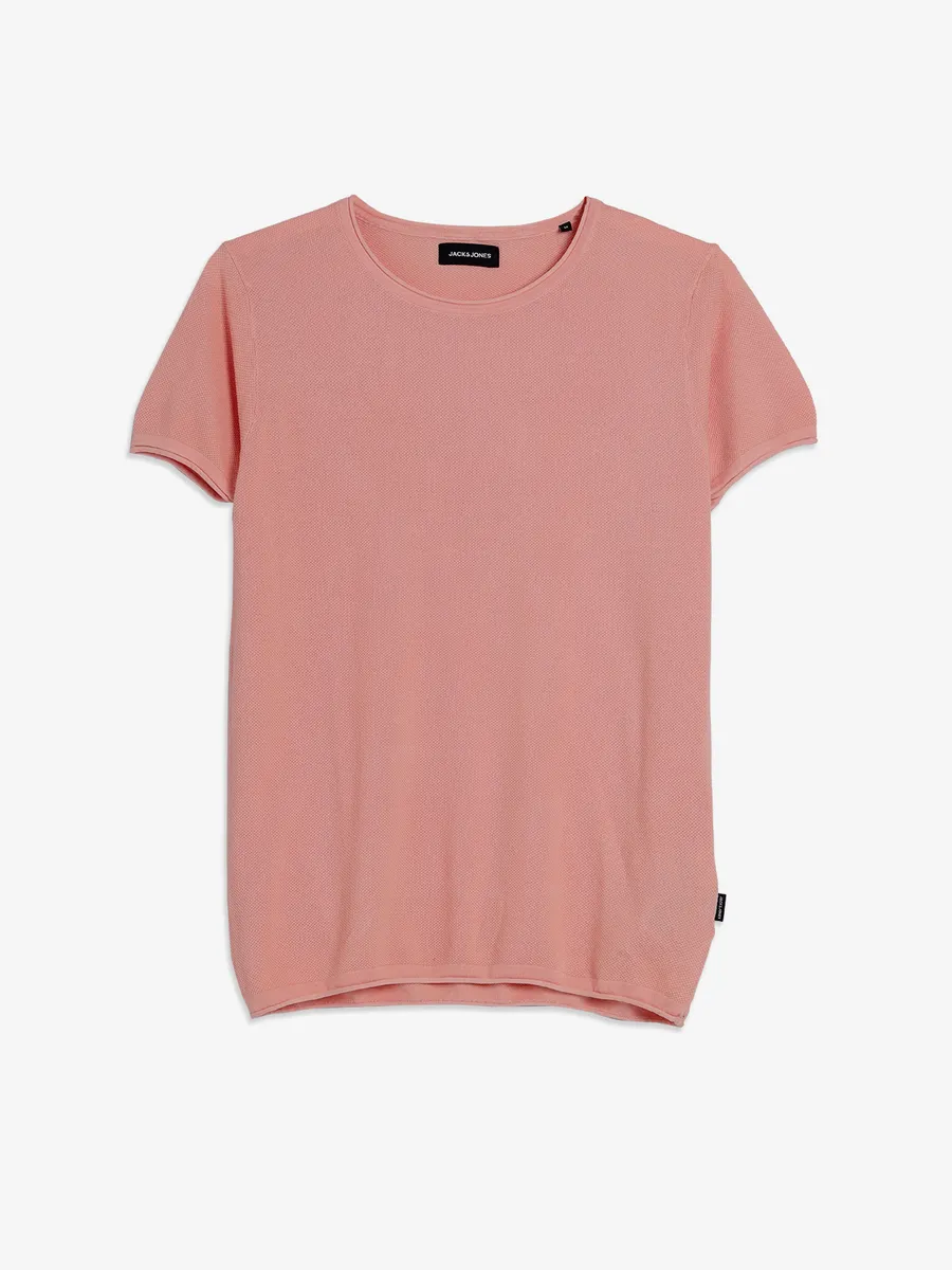 JACK&JONES peach knitted t-shirt