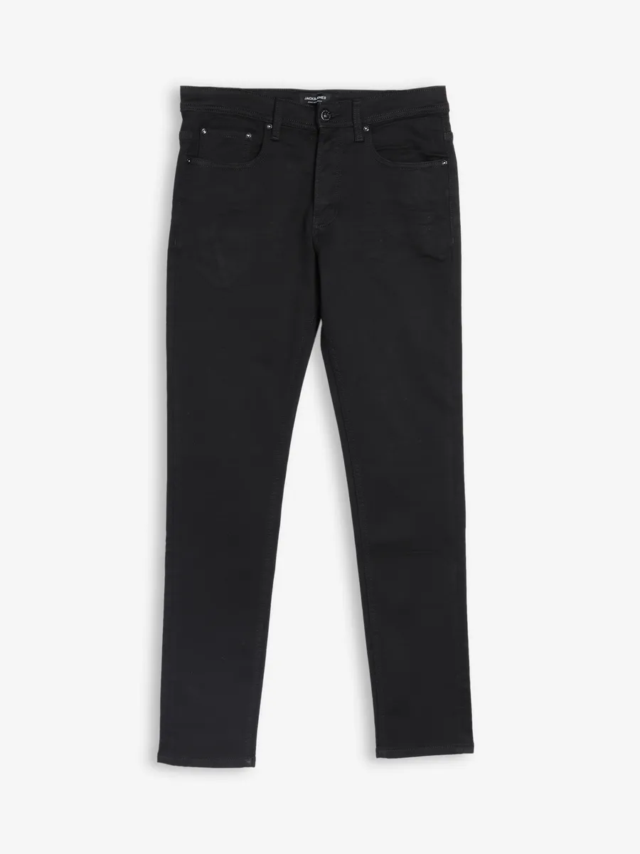 JACK&JONES solid black slim fit jeans