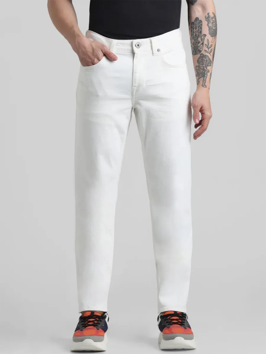 JACK&JONES solid white denim slim fit jeansG3MJE5292 United States