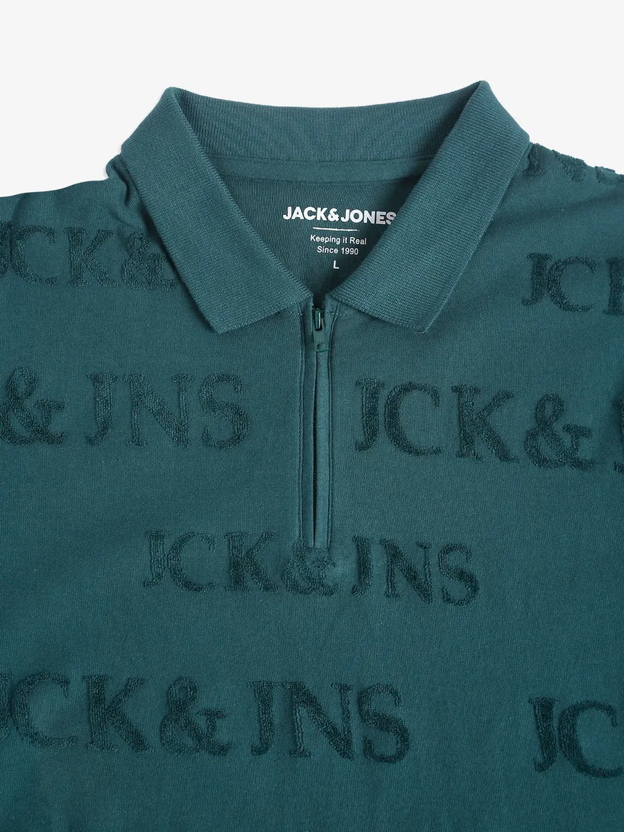 JACK&JONES teal blue polo t-shirt